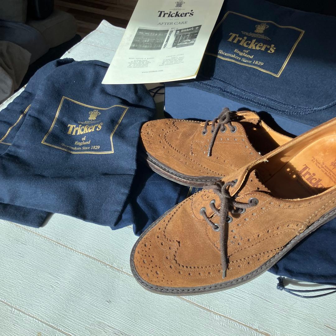 Tricker's ブラウンウィングチップシューズ