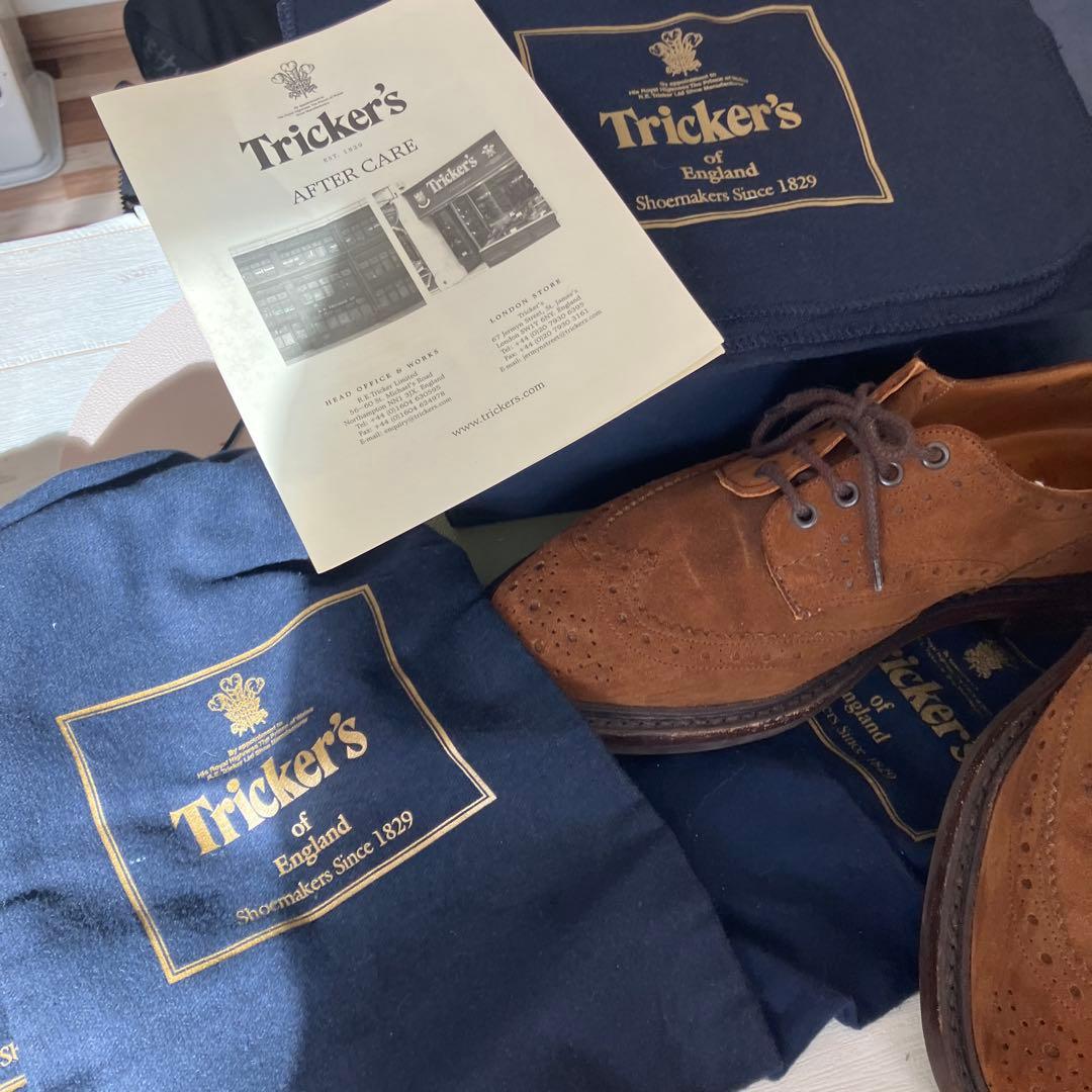 Tricker's ブラウンウィングチップシューズ