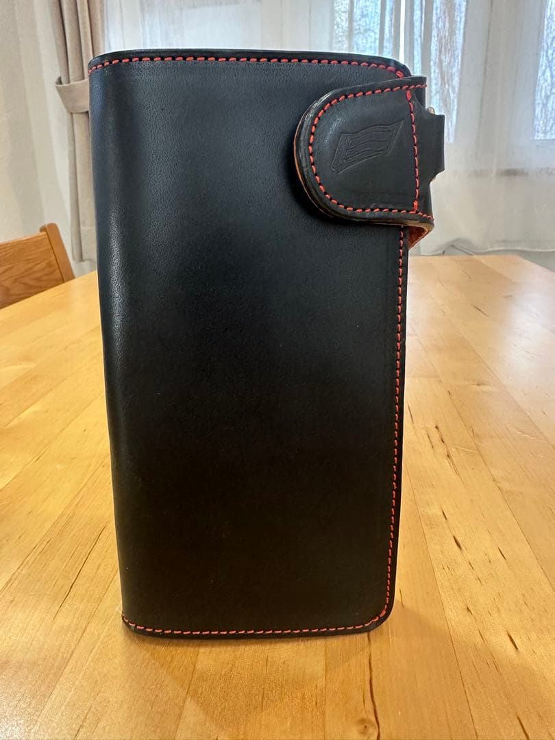 HYOD ロングウォレット黒オレンジステッチ（未使用）