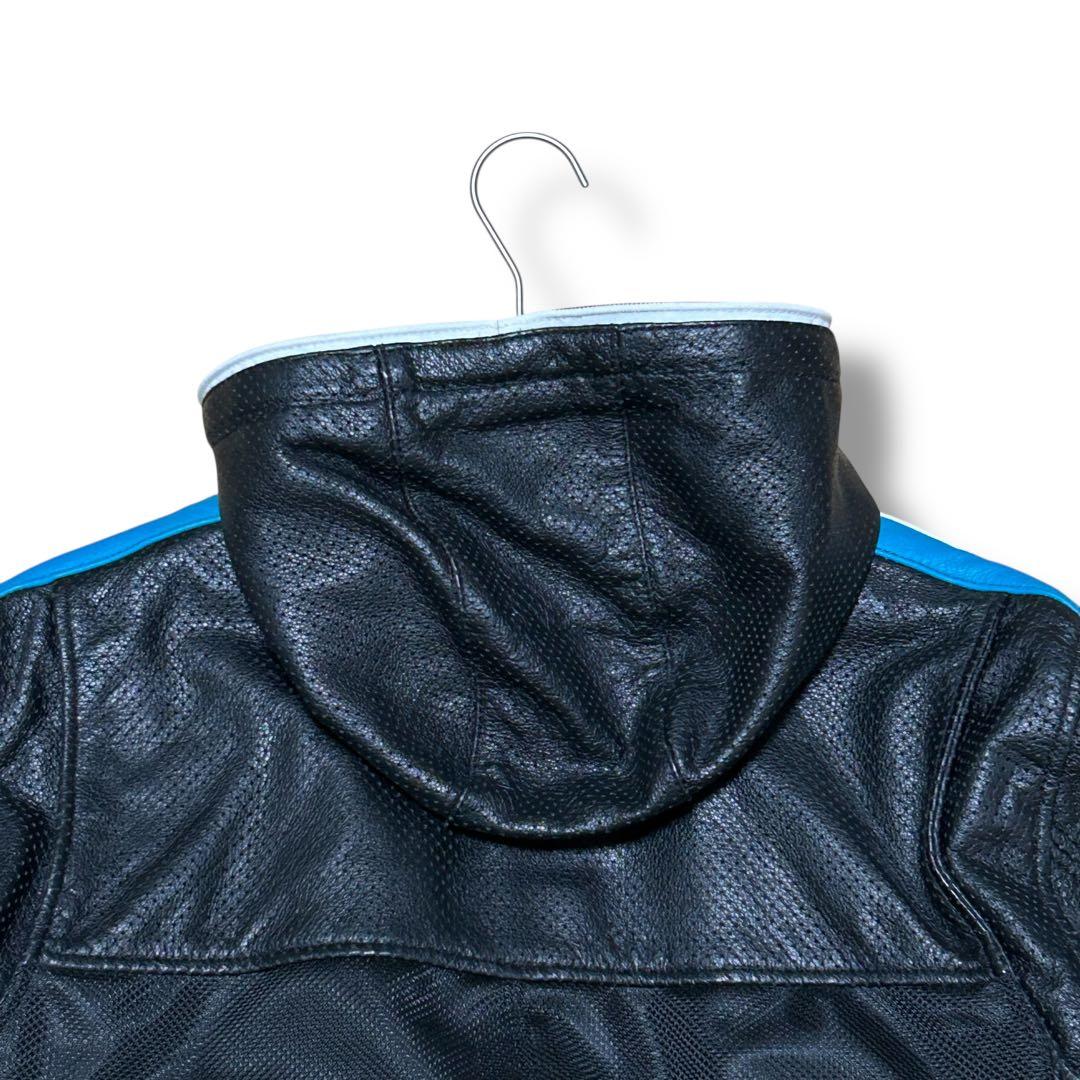 HYOD MHI-117 ライティングジャケット メッシュ&レザー フード付き