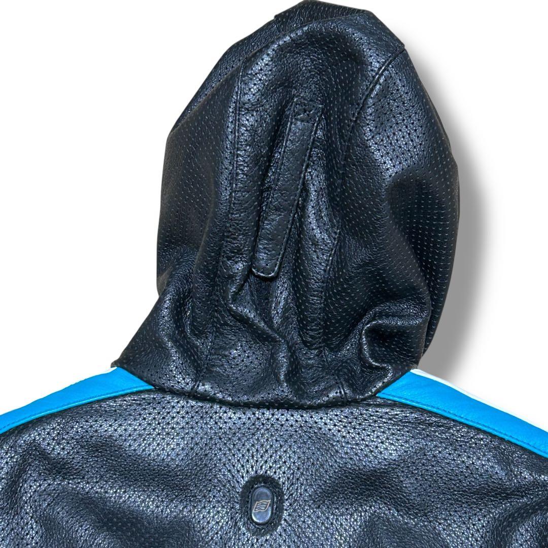 HYOD MHI-117 ライティングジャケット メッシュ&レザー フード付き