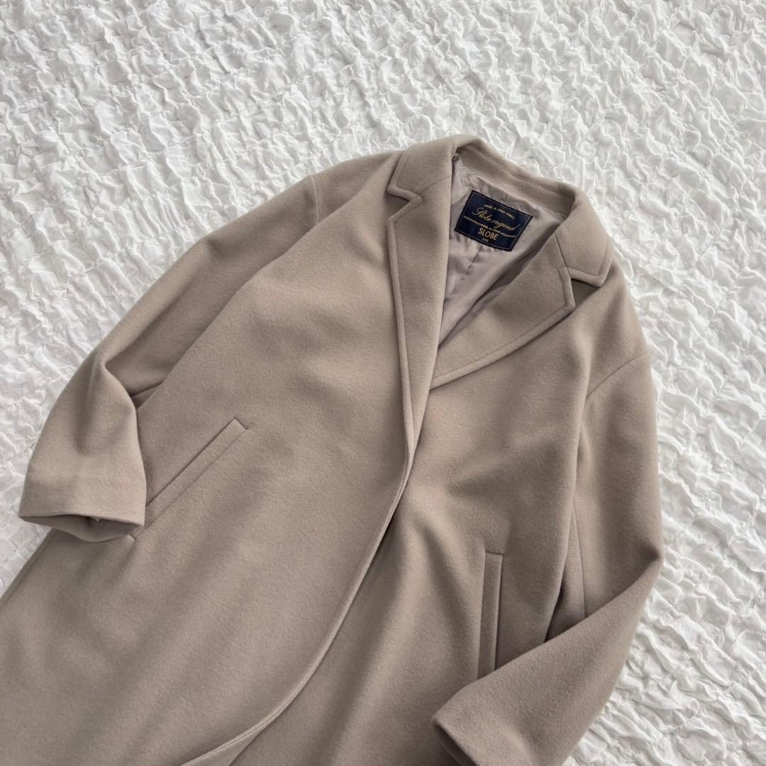 【美品】 スローブイエナ SUPER100 ロングチェスターコート ロングコート