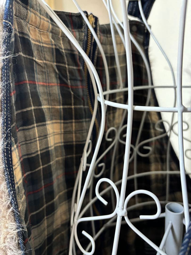 キャピタル KAPITAL ファーとデニムのサロペット　オーバーオール