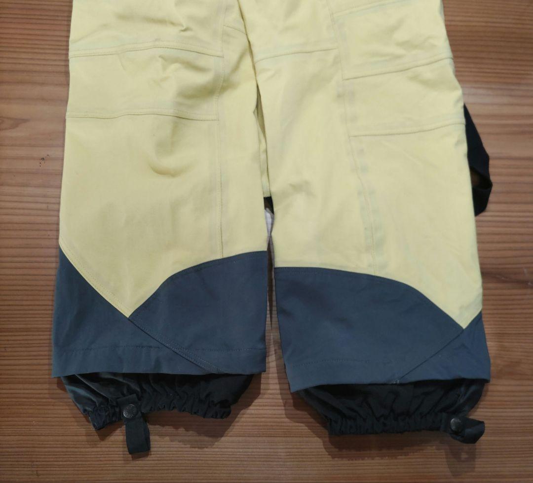 ノースフェイス　スノーボード　スキー　ビブパンツ　メンズL　イエロー匿名