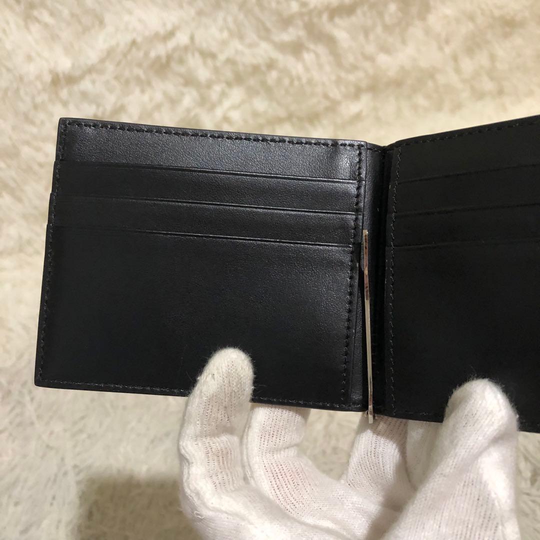 未使用✨フェンディFENDI ズッカ　レザー ロゴ マネークリップ