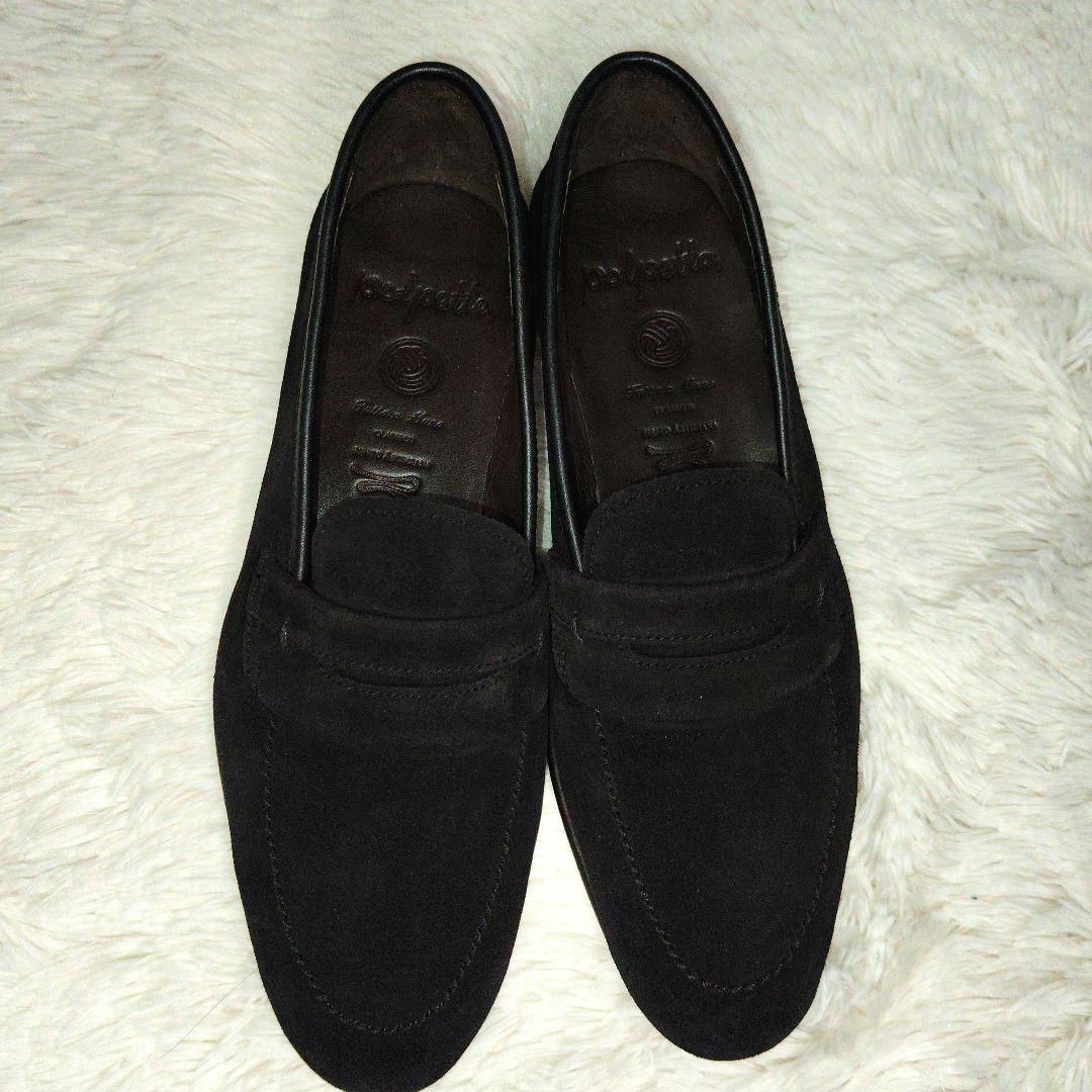 【未使用】polpettaポルペッタ　スエードローファー　黒　40