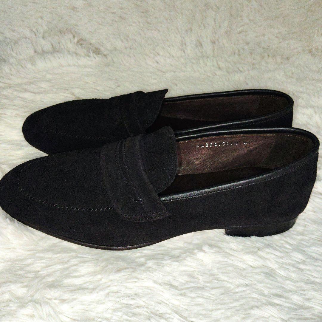 【未使用】polpettaポルペッタ　スエードローファー　黒　40