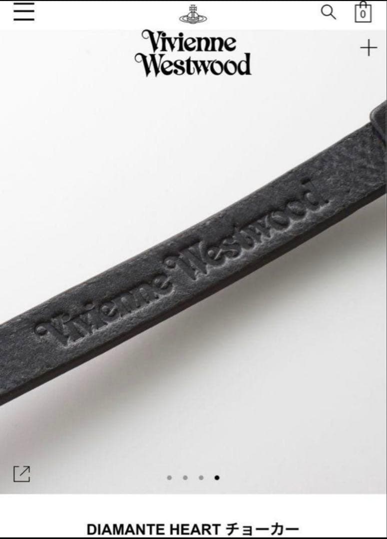 ヴィヴィアンウエストウッド　DIAMANTE HEART チョーカー　ブラック
