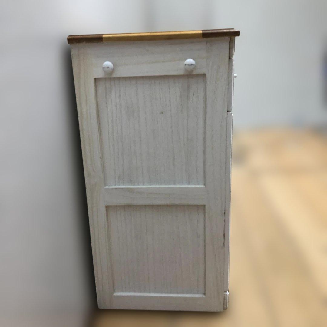 送料無料 キッチンカウンター MUD-6248WS キャスター付き 88250