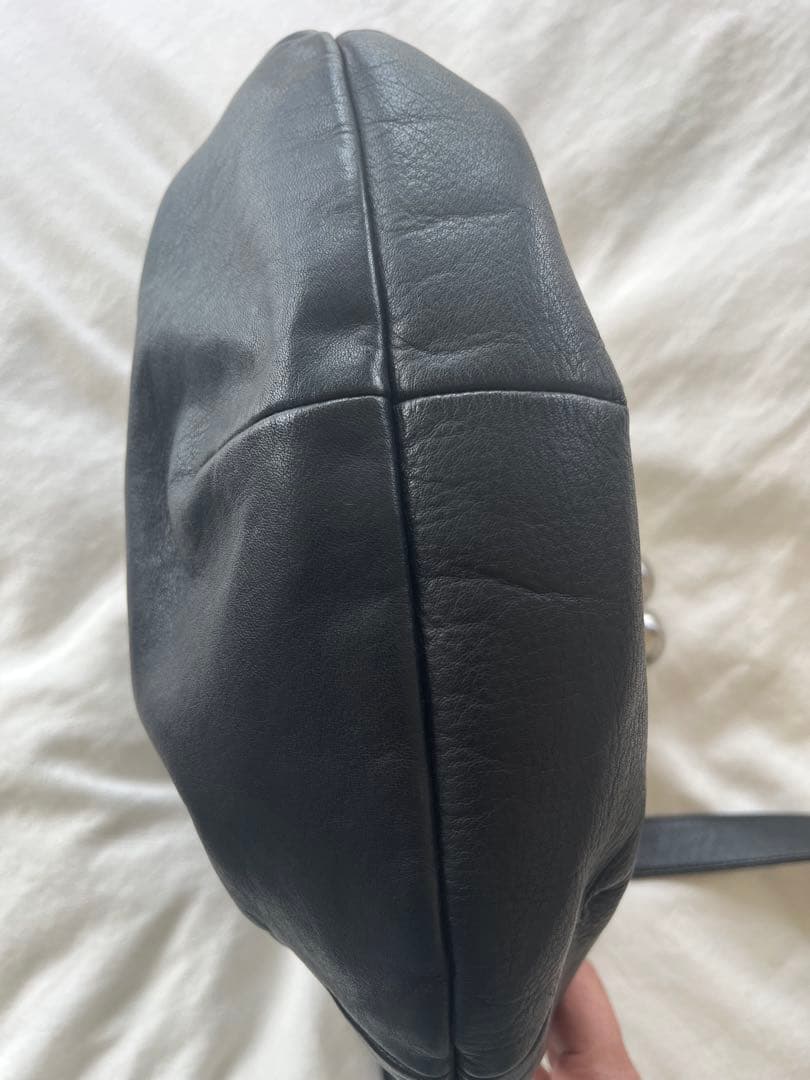 kawa-kawa カワカワ 黒/赤内装 がま口ショルダーバッグ