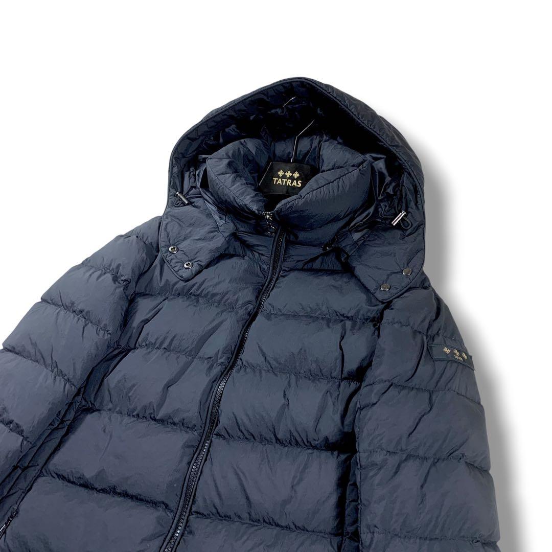 美品✨タトラス ダウンコート ポリテアマ ブラック ナイロン フード 3