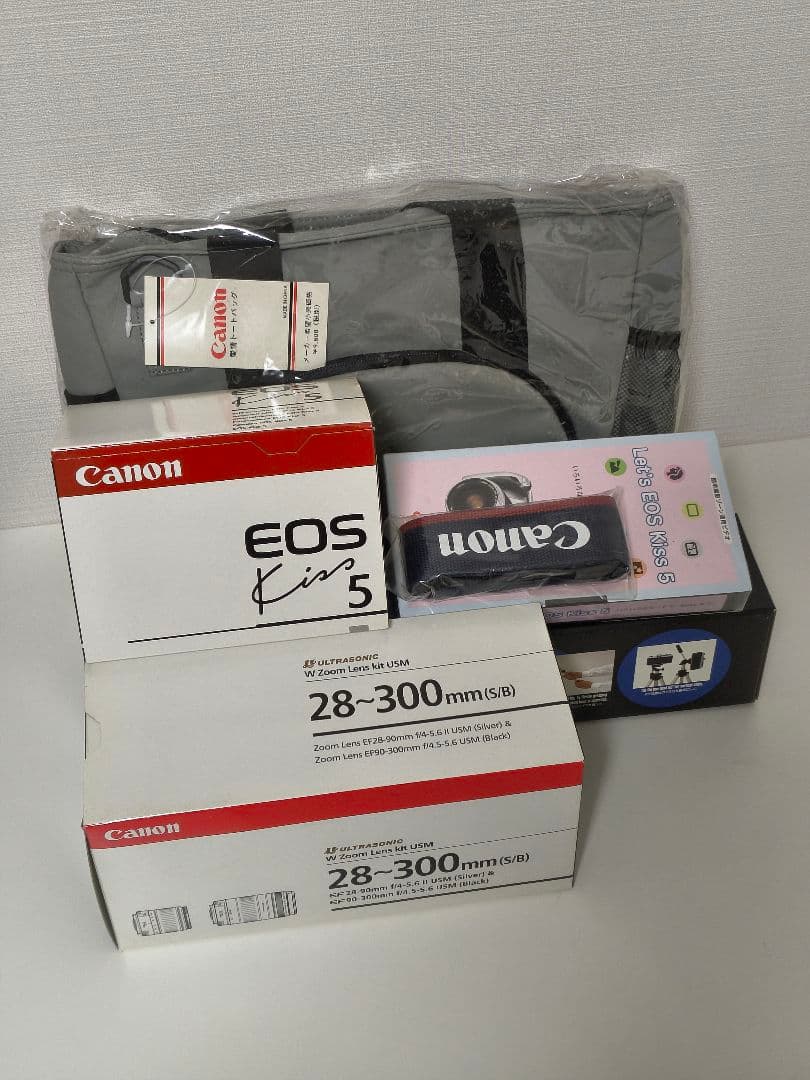 新品 Canon EOS kiss 5・レンズ2本 他 当時のセット品