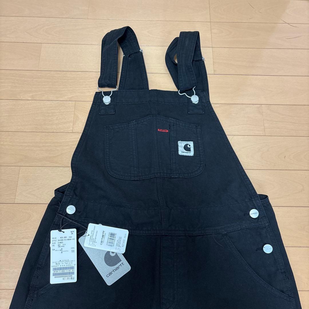 Carhartt ブラックオーバーオール Sサイズ