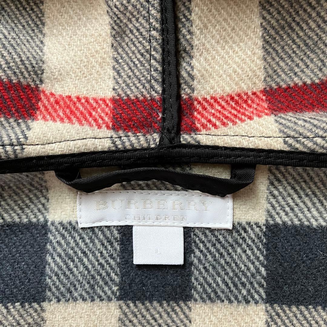 バーバリー　マントコート　ケープ　ポンチョ　ノバチェック　ブラック　サイズL