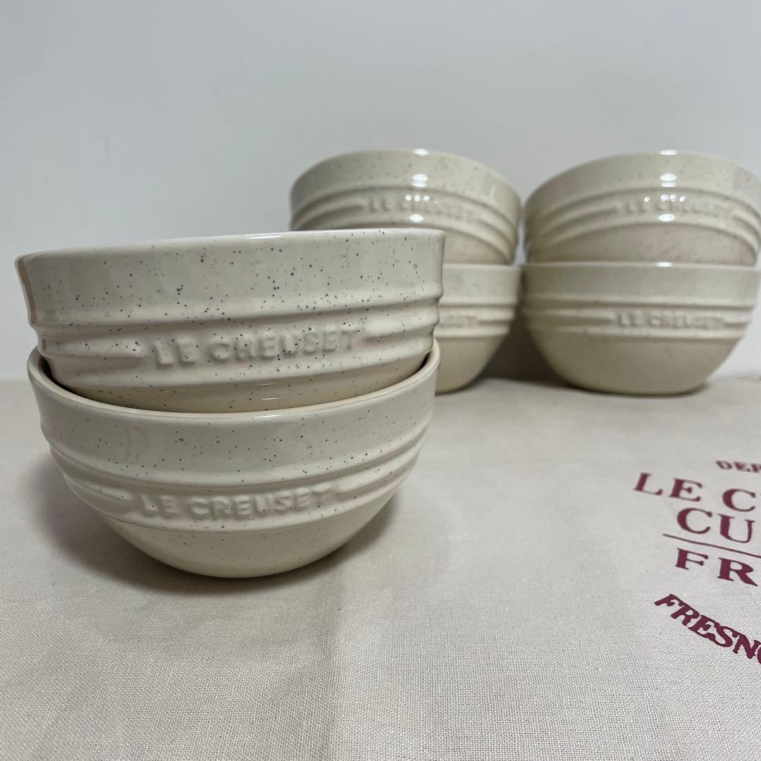 +Sg＊ LE CREUSET シャイニーストーン ライスボウル 6個