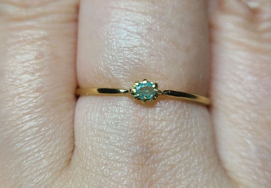 まゆどん素晴らしい透明感!!★ブラジルバターリャパライバトルマリン18金★