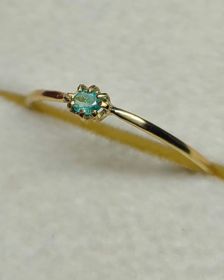 まゆどん素晴らしい透明感!!★ブラジルバターリャパライバトルマリン18金★