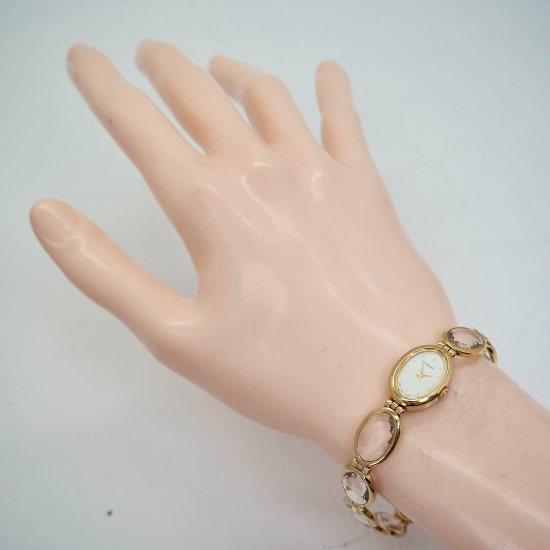 718【美品】SEIKO 時計　ラサール　ストーン　オーバル　ゴールド　希少