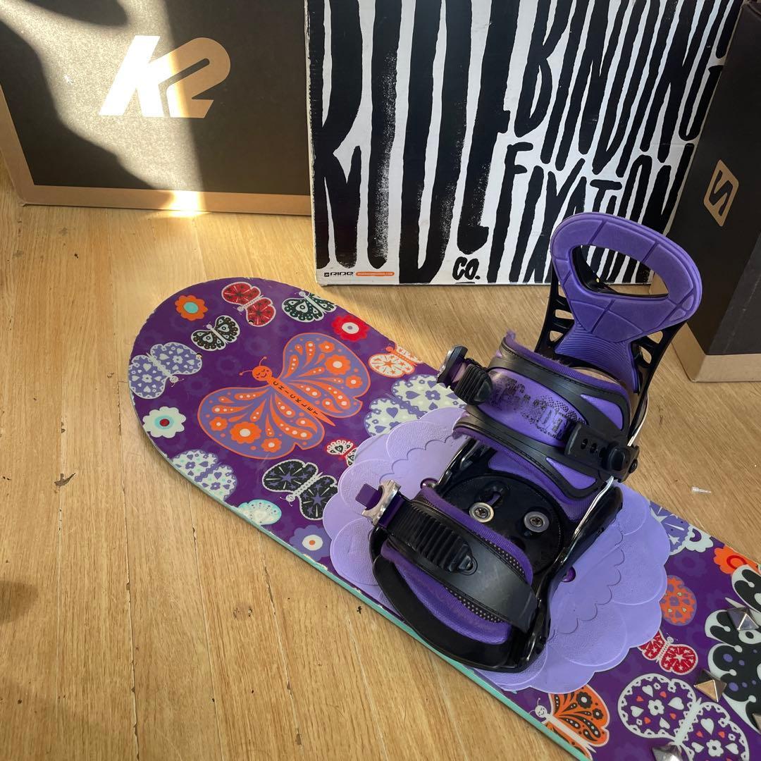 BURTON　キッズスノーボードセット　120cm　バートン　バイン付4点セット