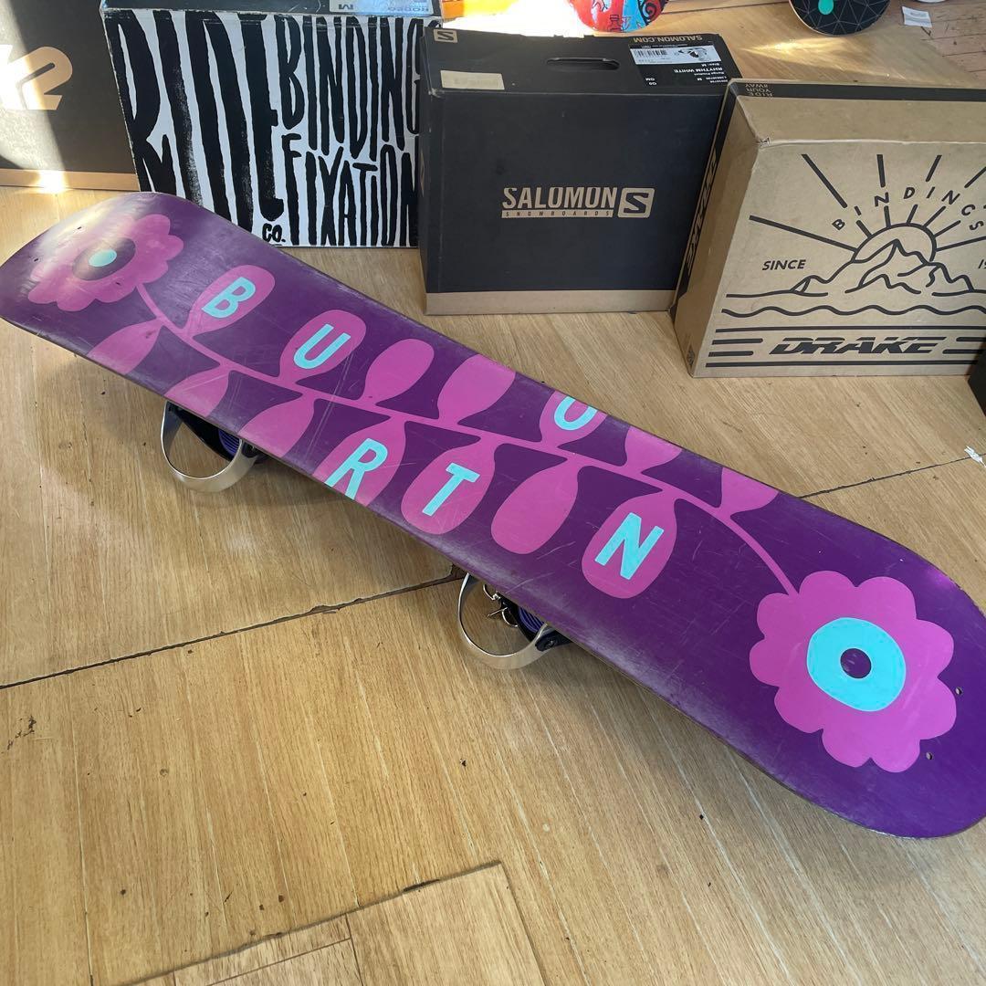 BURTON　キッズスノーボードセット　120cm　バートン　バイン付4点セット