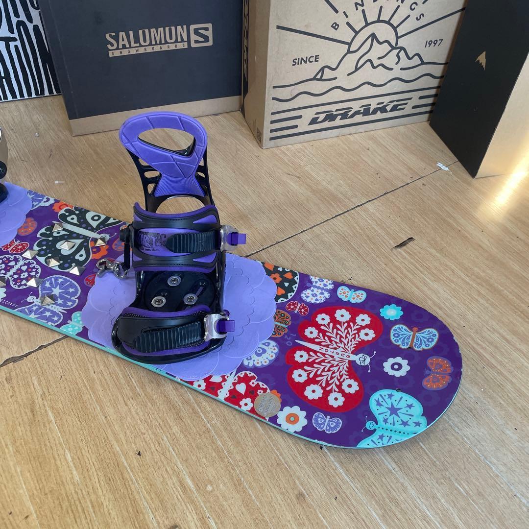 BURTON　キッズスノーボードセット　120cm　バートン　バイン付4点セット