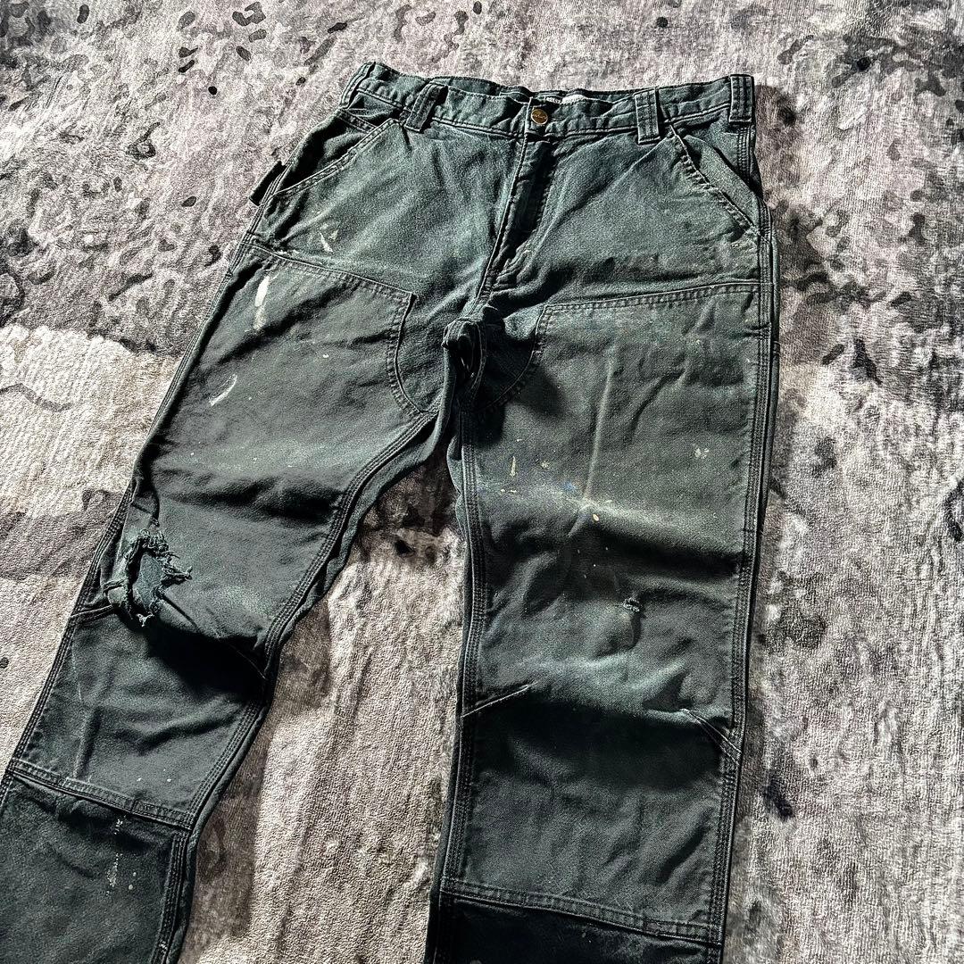 コメ欄セール！一点物 良フェード ダブルニー B134 ダック地 雰囲気系