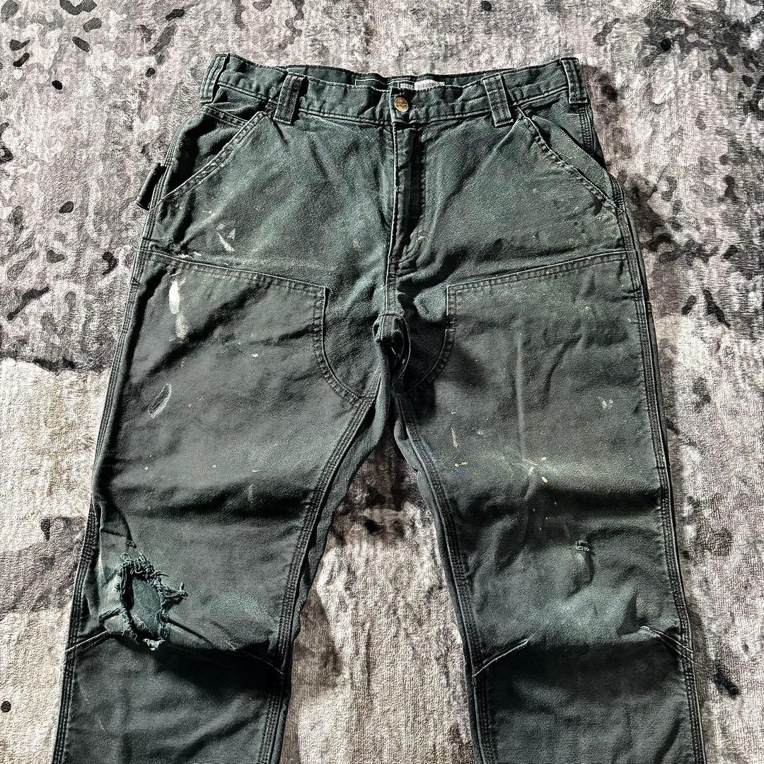 コメ欄セール！一点物 良フェード ダブルニー B134 ダック地 雰囲気系