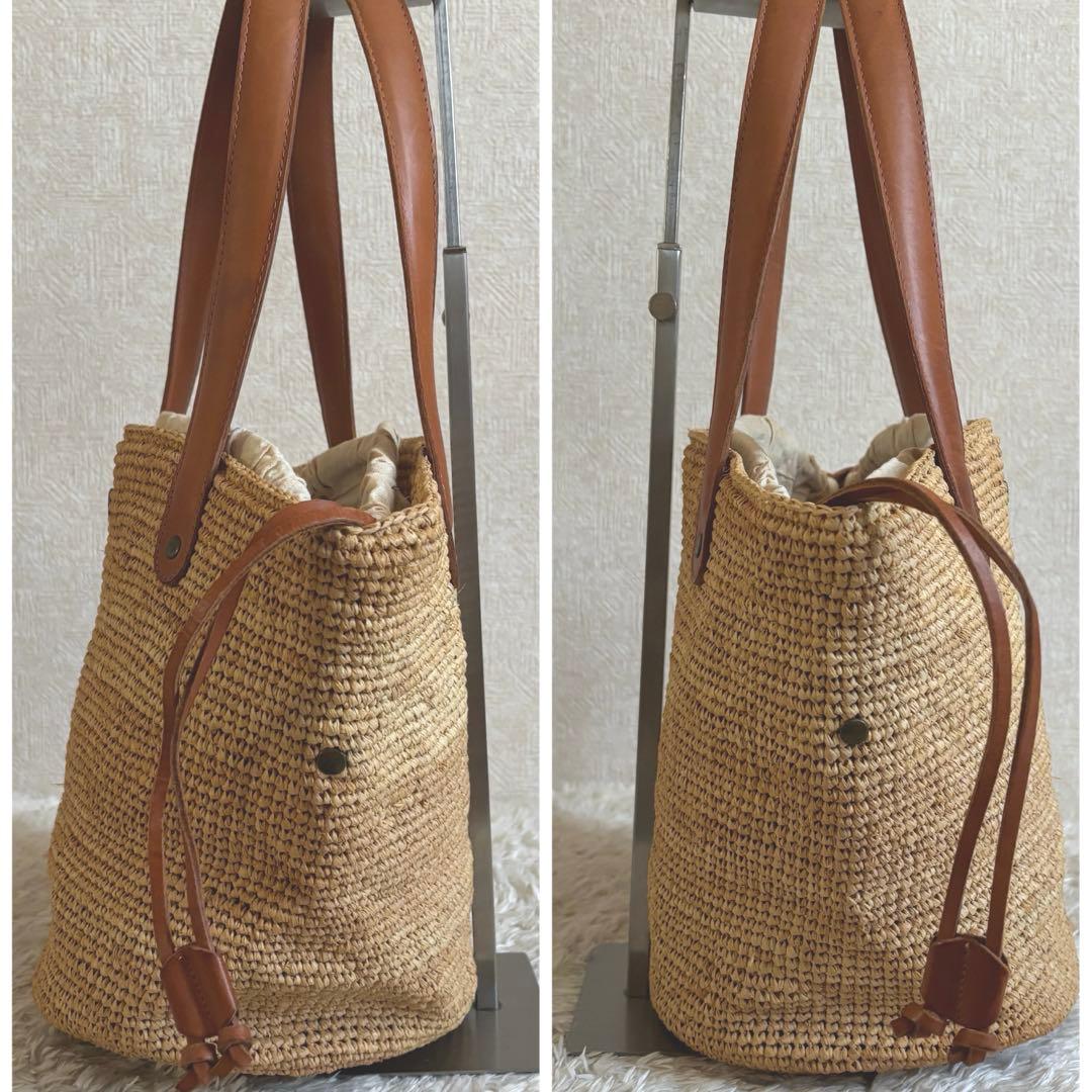 ペコマルくん さま✨ヘレンカミンスキー かごバック 大容量 ラフィア レザー