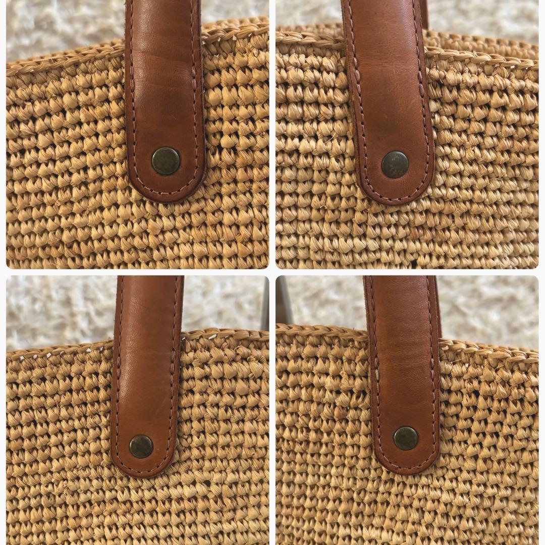 ペコマルくん さま✨ヘレンカミンスキー かごバック 大容量 ラフィア レザー