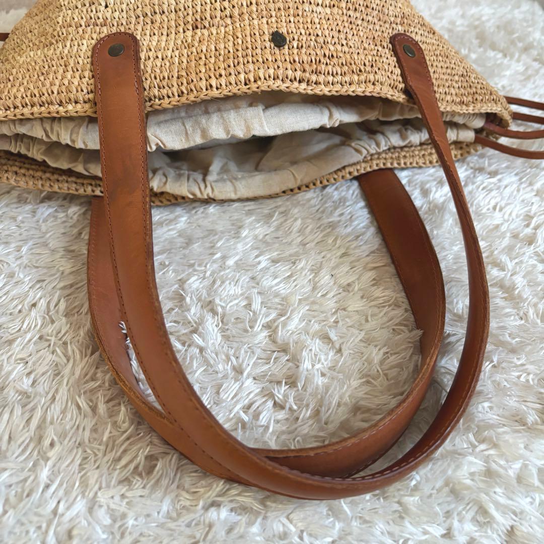 ペコマルくん さま✨ヘレンカミンスキー かごバック 大容量 ラフィア レザー