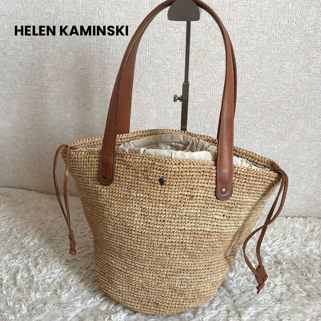 ペコマルくん さま✨ヘレンカミンスキー かごバック 大容量 ラフィア レザー