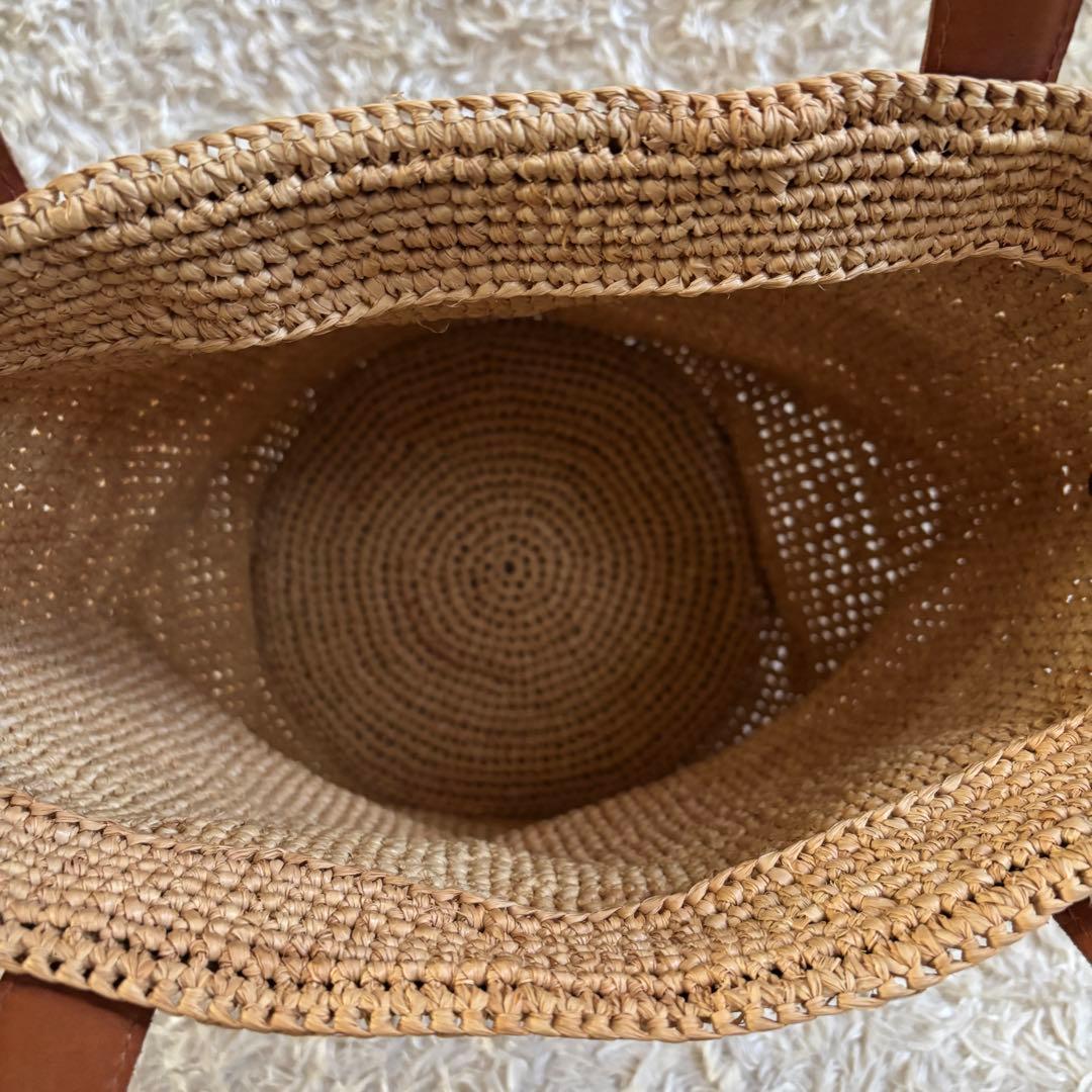 ペコマルくん さま✨ヘレンカミンスキー かごバック 大容量 ラフィア レザー