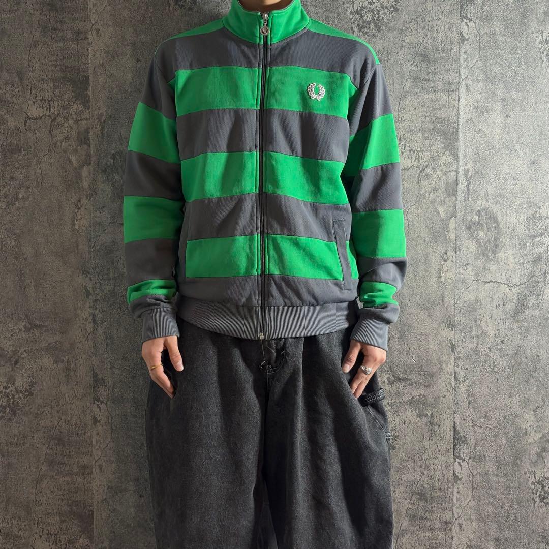 トップス 00s FRED PERRY wide border track jacket