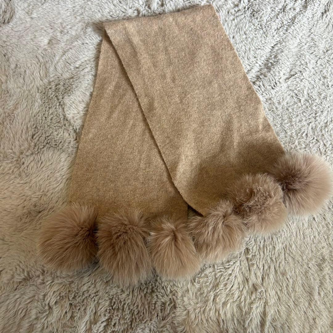 フォクシー　カシミヤ100% フォックス マフラー