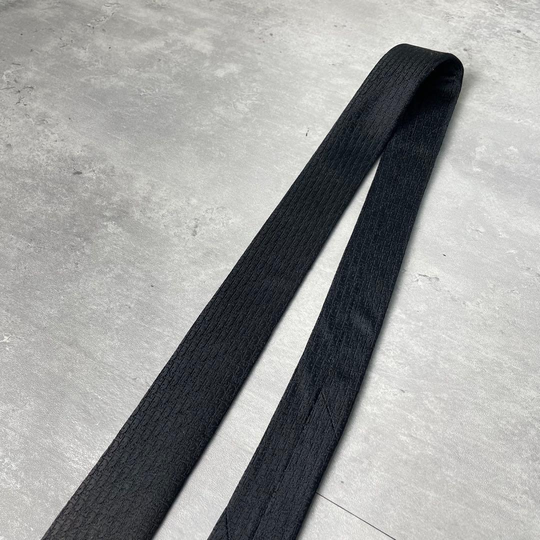 美品 DIOR HOMME オブリーク トロッター柄 ナロータイ ネクタイ 黒