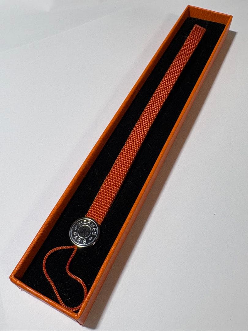 美品✨HERMES エルメス セリエ イプソPM 携帯ストラップ オレンジ 箱付