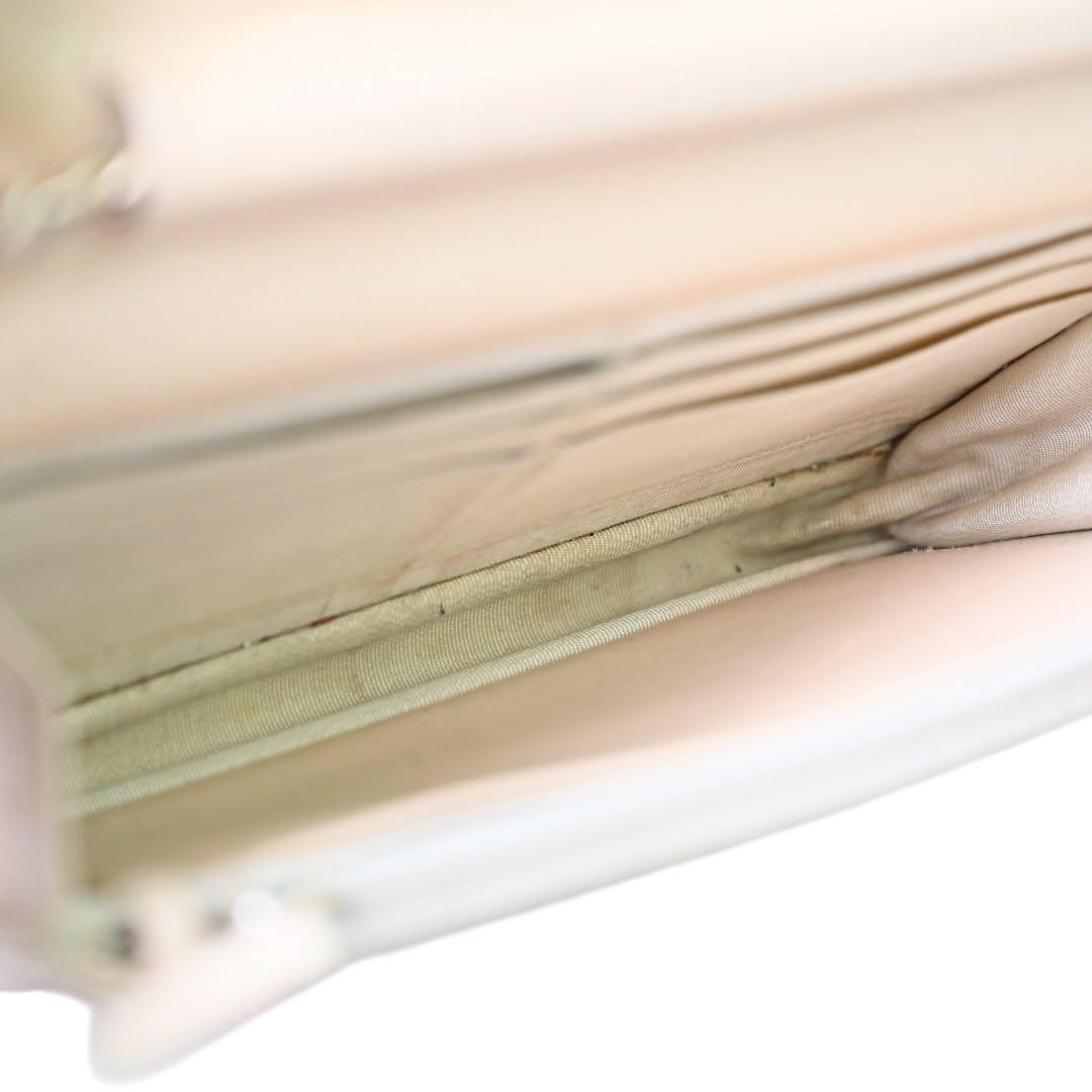 【美品】シャネル　キャビアスキン　チェーンウォレット　ベージュ　ポシェット