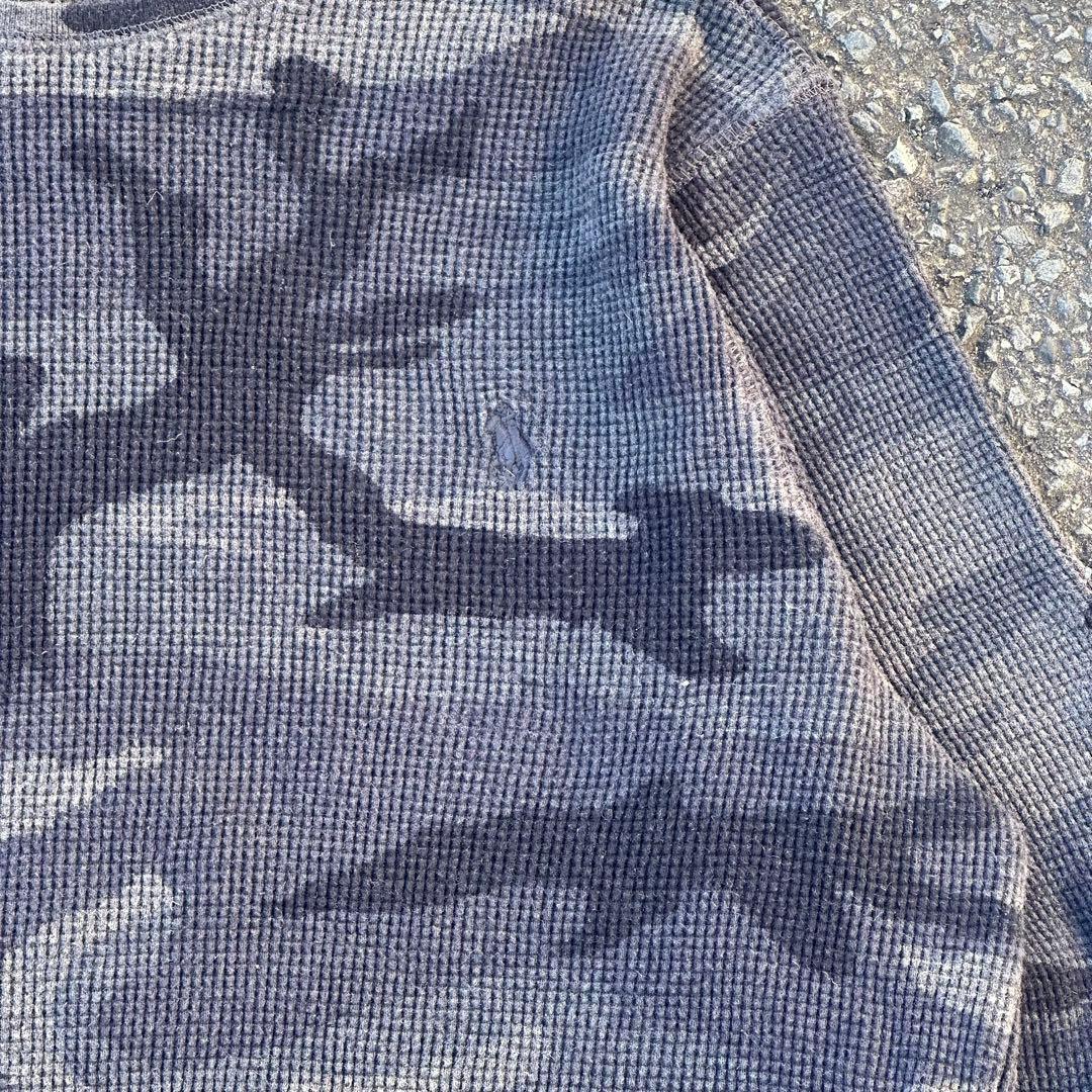 ポロ サーマル ロンT 迷彩 y2k シティ 短丈