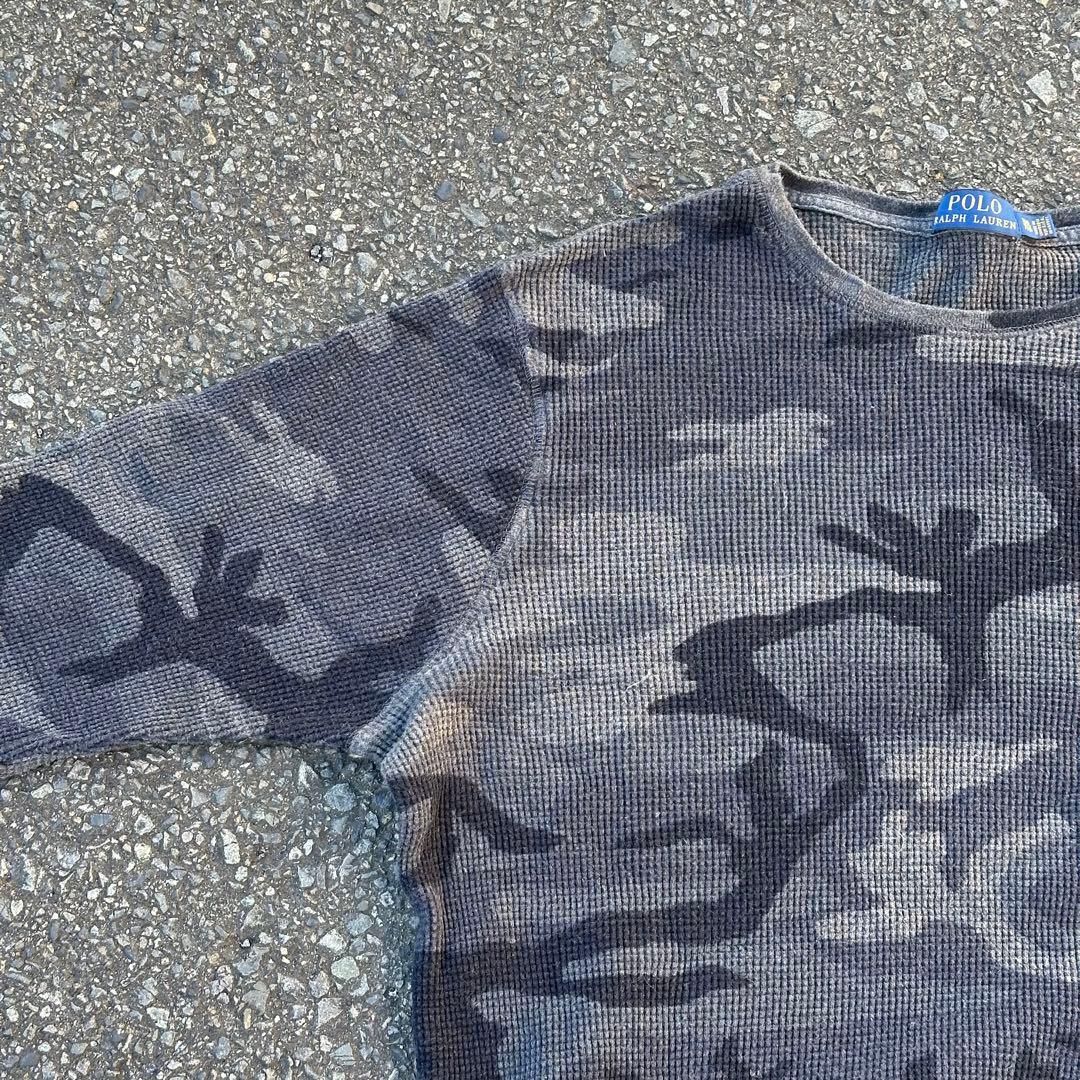 ポロ サーマル ロンT 迷彩 y2k シティ 短丈