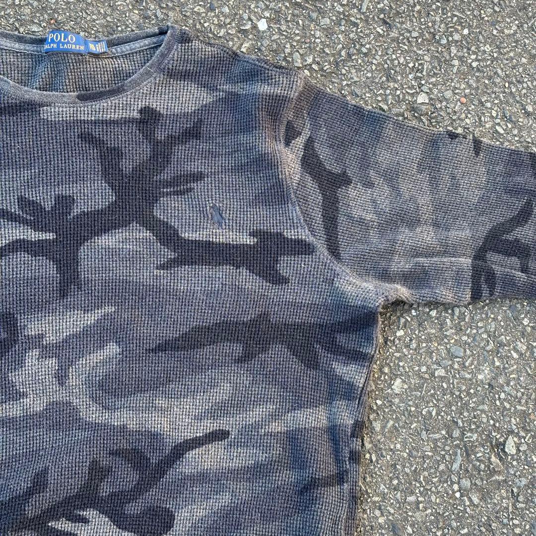 ポロ サーマル ロンT 迷彩 y2k シティ 短丈