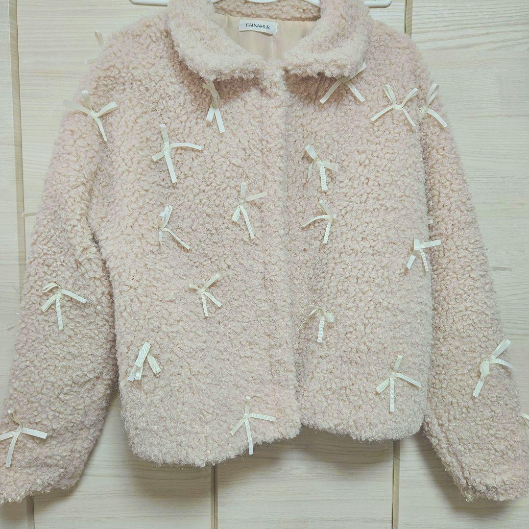 ジャケット・アウター CALNAMUR MANY RIBBON LOOP FUR BLOUSON