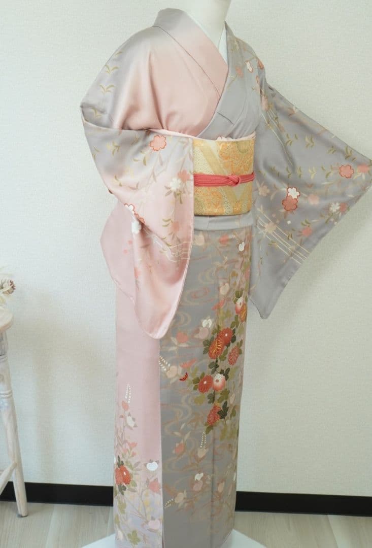 訪問着 4点フルセット a144 正絹　入学式　結婚式　七五三　お宮参り