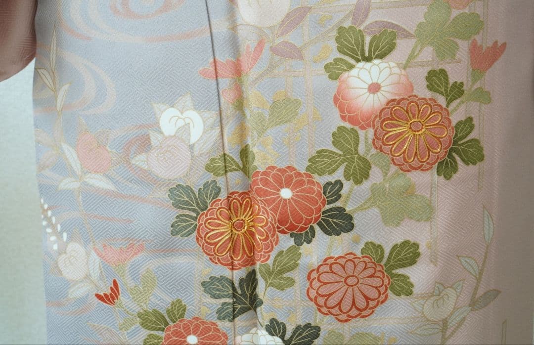 訪問着 4点フルセット a144 正絹　入学式　結婚式　七五三　お宮参り