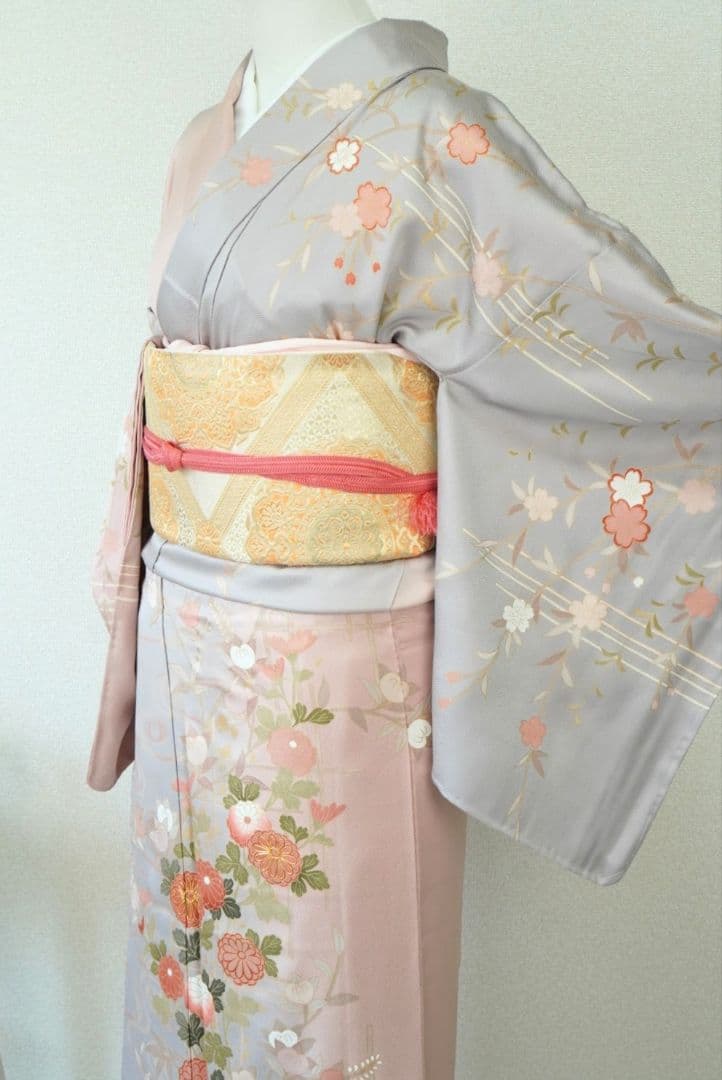 訪問着 4点フルセット a144 正絹　入学式　結婚式　七五三　お宮参り