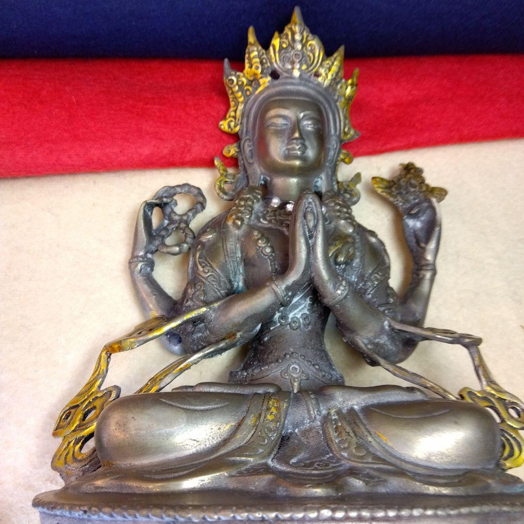 チベット仏像　四肩観世音菩薩