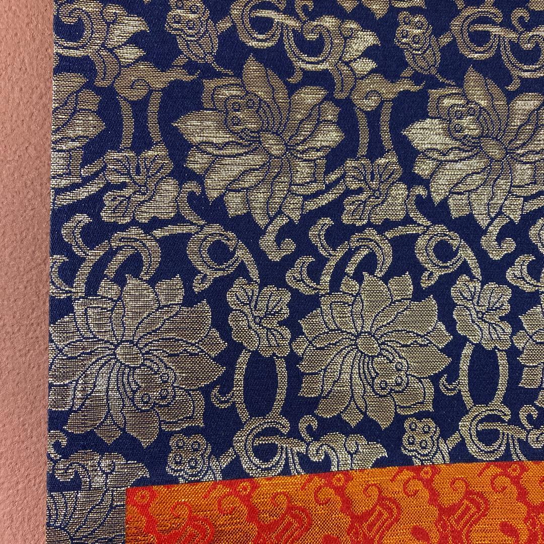 美品 掛け軸 悠堂作 蓮花二幅対 共箱 仏画 年中掛け