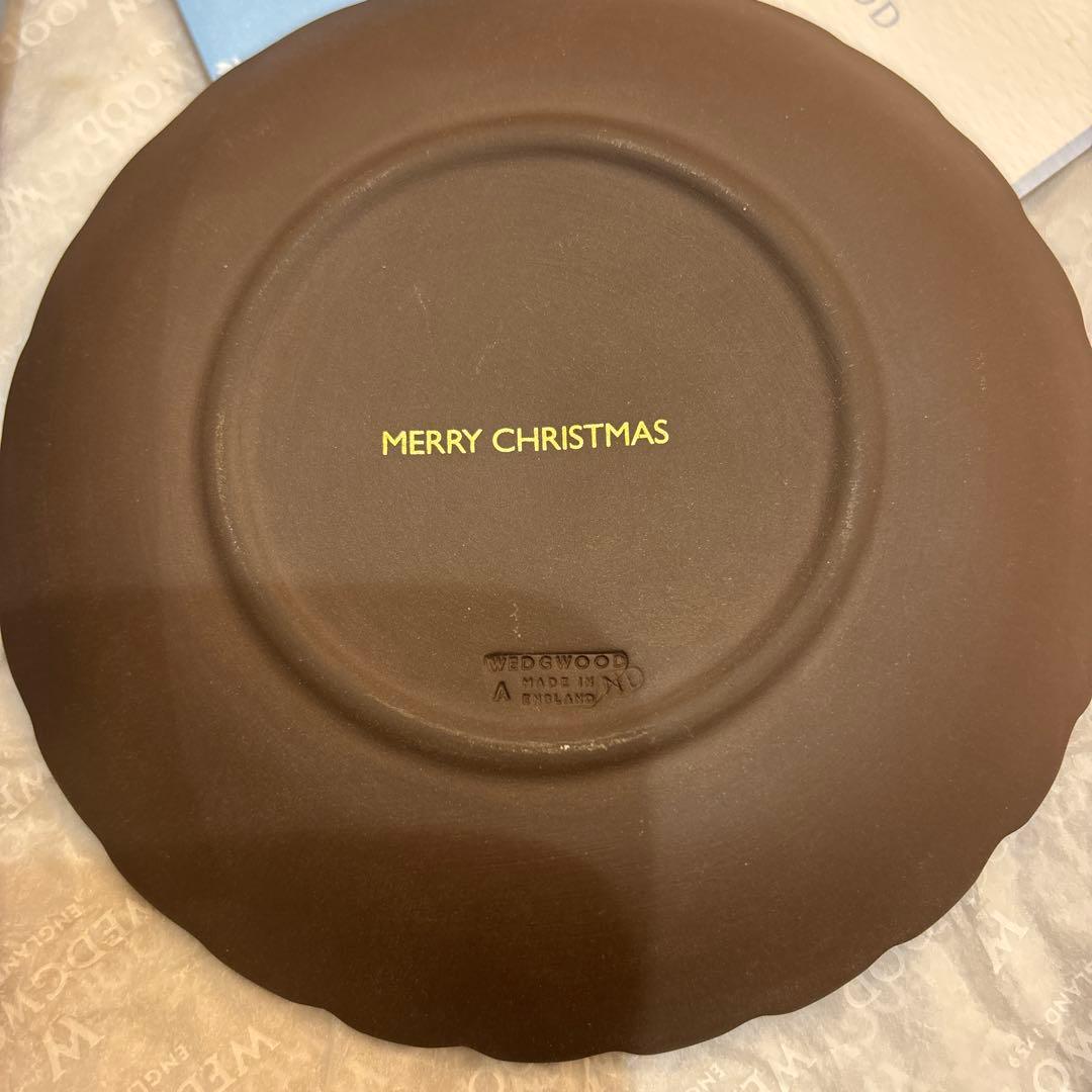  JASANN クリスマス 飾り皿　ダークブラウン色