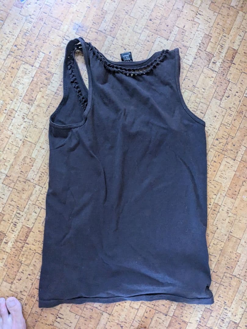 ナンバーナイン　編み込みタンクトップ　ダークブラウン