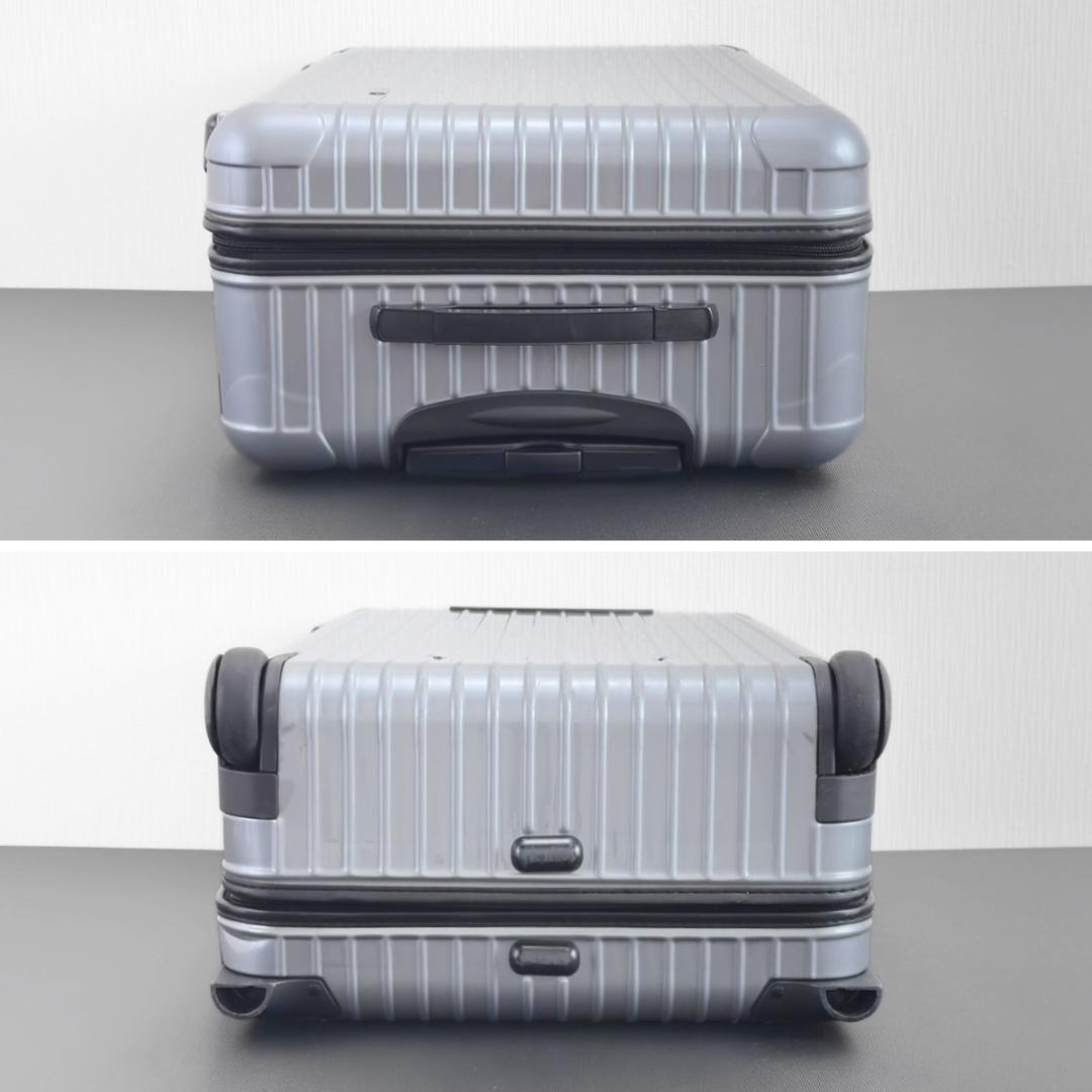 美品 リモワ サルサ 63L 2輪 機内持ち込み TSAロック付属 シルバー系