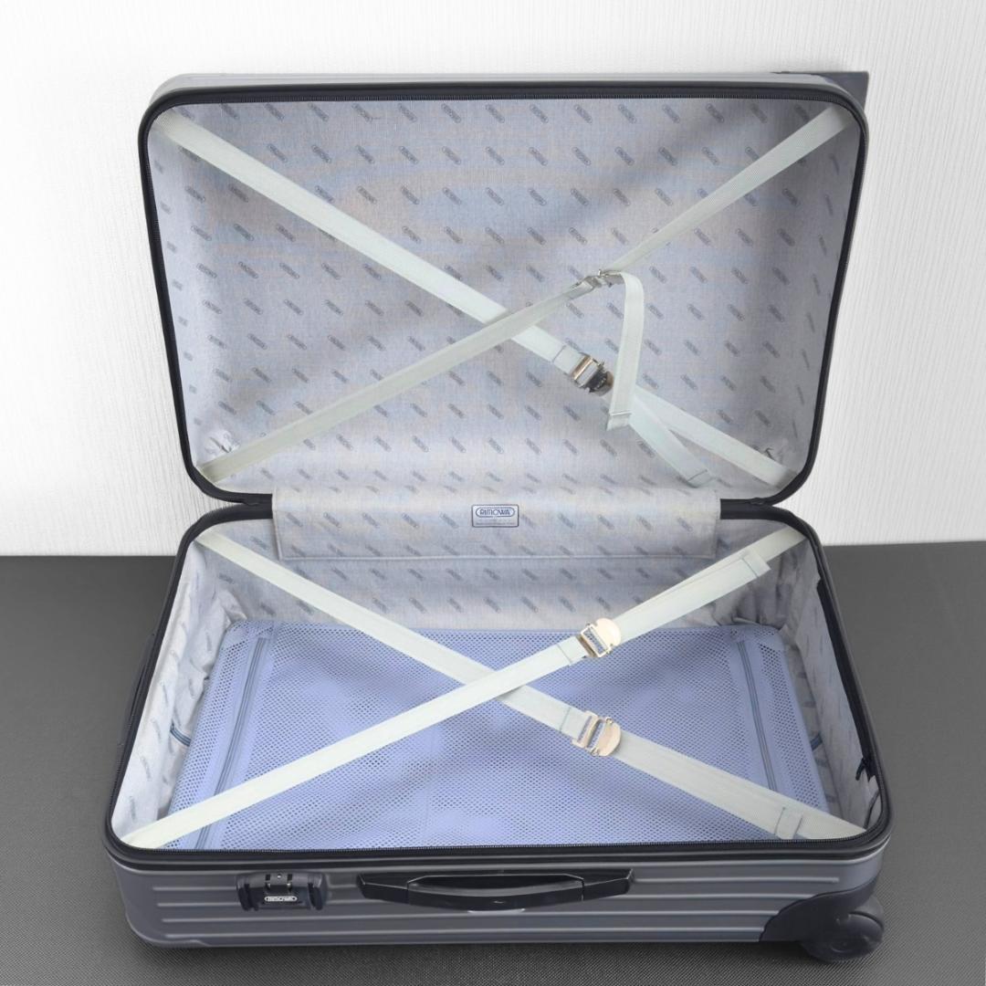 美品 リモワ サルサ 63L 2輪 機内持ち込み TSAロック付属 シルバー系